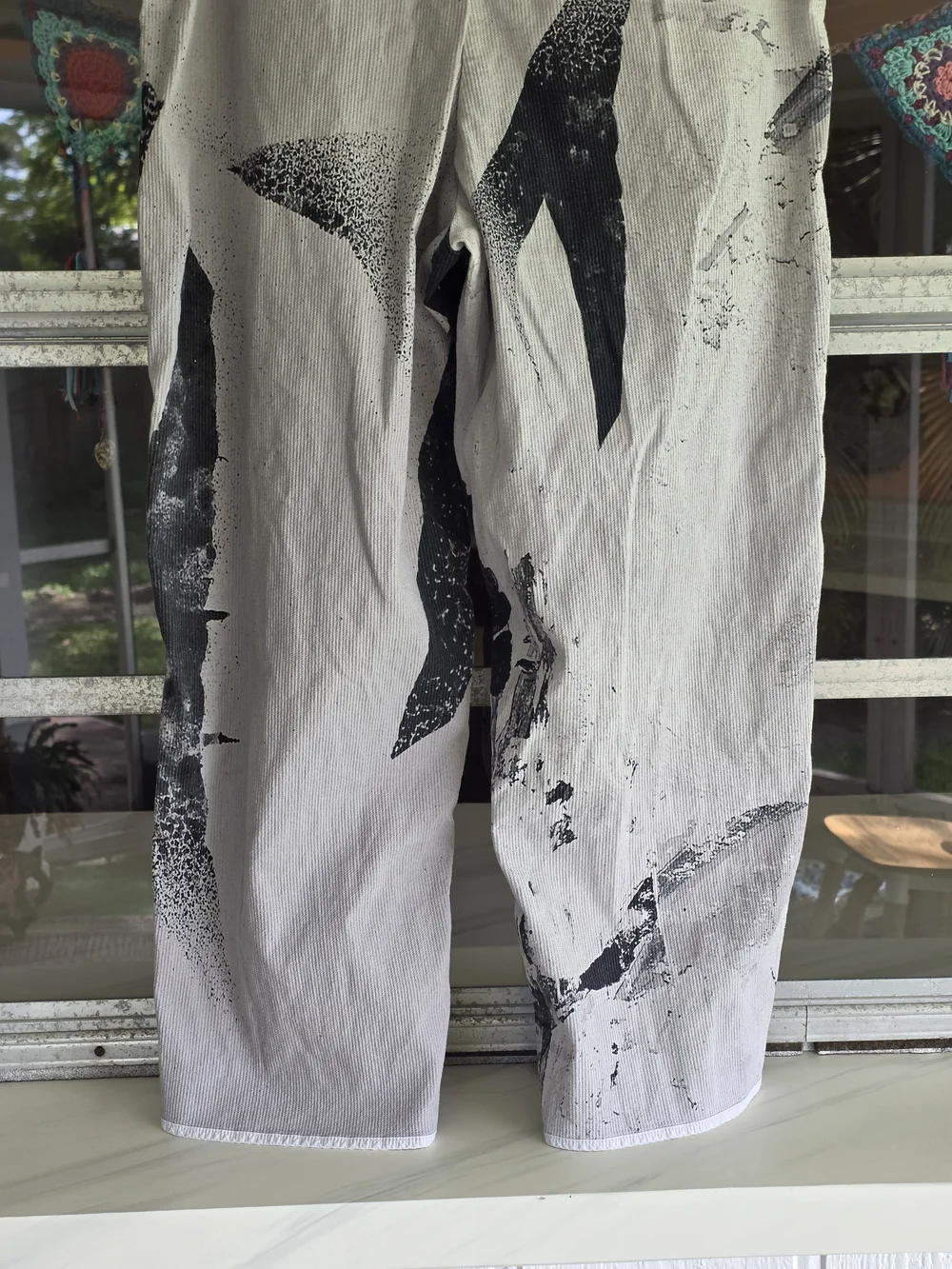 Annette Gortz 10 Euro 40 Artsy Cropped Trousers Luxury Ribbed Black & White - Picture 8 of 15